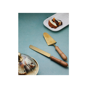 Serveur de gâteau de luxe en acier inoxydable avec poignée en bois restaurants utilisation de coupe de gâteau et Offre Spéciale d'utilisation de serveur - Product Image 5