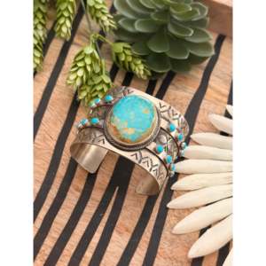John Skeets Mixed Turquoise & Sterling Silver Fashion Cuff Bracelet - Product Image 3