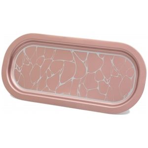 ถาดเสิร์ฟไม้ทรงสี่เหลี่ยม160x350มม. สไตล์โบราณหรูหราพื้นหลังสีโรสโกลด์ทำจากไม้อะคาเซียมะม่วง - Product Image 2