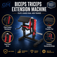 Machine d'extension des biceps et des triceps à charge libre robuste avec coussin de préparation pour l'entraînement de force en salle de sport commerciale