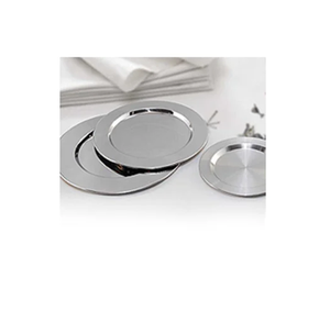 Assiette de fête bon marché en vrac assiettes de présentation en acier inoxydable plateau de service assiettes de mariage à vendre - Product Image 1