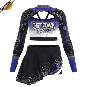 Oem Wholesale Rhinestone Cheerleading Uniforms Design <strong>Cheerleaders</strong> <strong>Sexy</strong> <strong>Cheerleader</strong> Uniform - Product Image 2