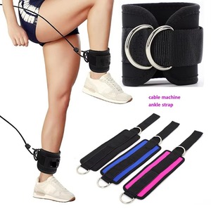 Wholesale OEM Neoprene Padded Ankle Straps for Cable <b>Machine</b> Adjustable Ankle Cuffs Reinforced 3 D Ring for Leg <b>Glute</b> - Product Image 5
