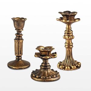 Candelabros de Latón, Candelabros Cónicos de Latón Vintage - Product Image 1
