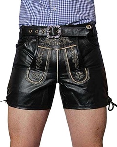 Pantalones cortos bávaros bordados personalizados 2025 Lederhosen de alta calidad para festivales alemanes hechos de cuero genuino estilo informal - Product Image 1