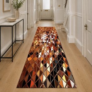 RUGS DEPOT LXDP-0836 Wholesale Red Burgundy Modern Vintage Digital Printed Machine Washable Chenille Area Rug Non <b>Slip</b> - Product Image 5
