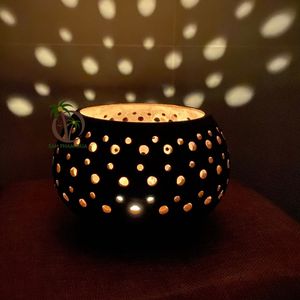 Vỏ Dừa Đèn TEALIGHT Tùy Chỉnh Mẫu Thủ Công Mỹ Nghệ Đèn Lồng Tự Nhiên Thủ Công Làm Bằng Tay - Product Image 5