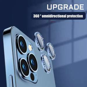 Protector de Lente de Cámara de Vidrio Óptico de Diamante para iPhone, Premium, Multicolor, Móvil - Product Image 5