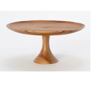 Base para Pastel de Madera Maciza Ecológica, Soporte para Pastel de Cumpleaños y Dulces, Acabado Oscuro, Accesorios de Mesa, Herramienta para Pastel Elegante - Product Image 3