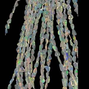 นักเก็ตโอปอลชาวเอธิโอเปียทรงเรียบลูกปัดโอปอลธรรมชาติขนาด3x4มม. สายอัญมณีหลวมสำหรับสร้อยคอสร้อยข้อมือเครื่องประดับ - Product Image 6