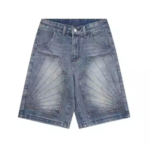 New Custom Jort High Quality Custom Vintage Washing Denim <b>Jeans</b> Shorts Pants for Men 2025 - Product Image 2