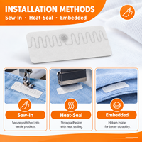 Étiquette RFID UHF pour blanchisserie, 200+ cycles de lavage industriels, UCODE9 EPC Gen2 ISO18000-6C, étiquette textile RFID