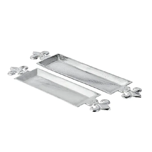 Aluminum Embossed Platter Fruit Tray Dish Serving Tray for <b>Wedding</b> Party Home Hotel and Event serving trays - Product Image 5