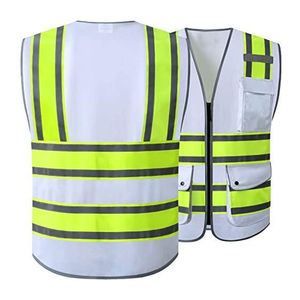 Gilet de sécurité de travail en coton respirant avec logo personnalisé, réfléchissant, haute visibilité, maille, vêtements de sécurité industriels pour la construction - Product Image 1