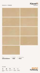 Albaricoque Racta Ladrillos 1x2,7 MosaicTile Matt ForWall Floor Villa Banglow Hotel Alta calidad Fullbody Porcelana Racta Ladrillos Mosaico - Product Image 3