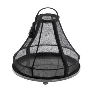 Plateau à chocolat rond en métal et jute fait à la main Plateau de service élégant pour ustensiles de cuisine Parfait pour les mariages et les événements - Product Image 5