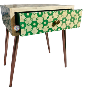 โต๊ะเรซินฝังกระดูกแบบโบราณสำหรับห้องนั่งเล่นโต๊ะน้ำชาสุดหรูแบบอินเดีย - Product Image 1