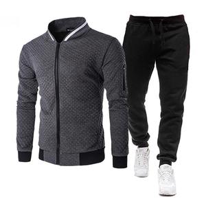 Conjunto Deportivo de 2 Piezas para Hombre, Transpirable, Informal, de Manga Larga, con Cremallera, Chaqueta y Pantalones, para Entrenamiento, Otoño, Invierno, Primavera, Fútbol - Product Image 1