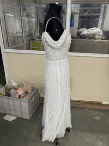 Sexy Hals Zware Kralen Met De Hand Versierde Mouwloze Lange Vloer-Lengte Dames Lijfje Jurk Feest Avond <span class=keywords><strong>Prom</strong></span> Jurken Borduurwerk - Product Image 5