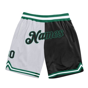 Industrie Direct Engro Sportswear Short de basket-ball de retour authentique confortable personnalisé gris blanc-noir - Product Image 5