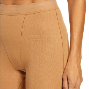 2025 Women's High Elasticity Seamless Waterproof Spandex/Nylon Sport <b>Leggings</b> Mid Waist Gym Wear with Solid <b>Pattern</b> Casual Style - Product Image 3