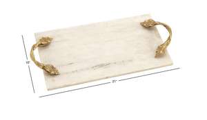 Bandeja de latón Vintage de alta calidad, precio al por mayor personalizado, bandeja de vidrio decorativa, acero inoxidable, madera, mármol, uso doméstico, infusión - Product Image 6