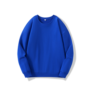 Sweat-shirt unisexe surdimensionné à col rond en coton vierge avec broderie personnalisée du logo OEM, respirant pour homme - Product Image 2