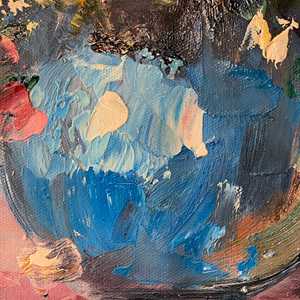 Dipinti ad olio di lino dipinti a mano 20 × 24 pollici fiori classici in vaso arte della parete 100% dipinti a mano su tela e supporti di carta - Product Image 6