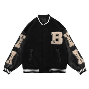 แจ็กเก็ตเบสบอลผ้าวูลสำหรับผู้ชายไซส์พิเศษ2025ออกแบบได้ตามที่ต้องการ - Product Image 4