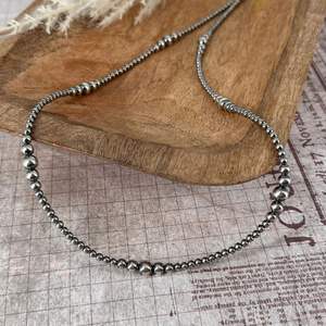 Collar de perlas de Ley de 22 pulgadas, ensartado a mano, cuentas graduadas de 3mm a 6mm, regalo elegante para ella - Product Image 1