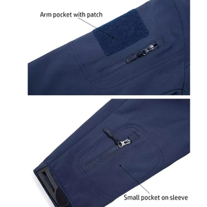 Veste de randonnée imperméable pour homme, coupe-vent multi-panneaux à capuche, légère, pour voyage, avec fermeture éclair - Product Image 4