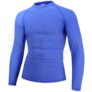 Rashguard MMA de haute qualité respirant en spandex/nylon UPF50+ personnalisable à manches longues, vêtements de fitness, entraînement BJJ, service OEM - Product Image 2