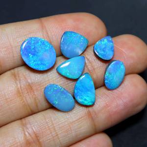 Cabujón de doblete de ópalo australiano de 22,00 quilates, doblete de ópalo australiano de Fuego Azul, colgante de fabricación de joyas de ópalos australianos naturales - Product Image 2