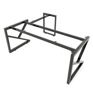 Pieds de table robustes en forme de L KConcept de style industriel HCKC019 180x160cm, assemblage requis pour table à manger ou armoire d'hôpital - Product Image 1