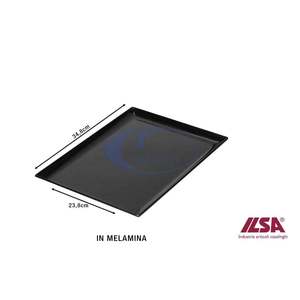 Plateau en mélamine noir Ilsa Lullaby 34,8x23,8x2,1h Vaisselle élégante - Product Image 1