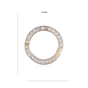 Diamant pavé massif 14k or ouvrable trouver minimaliste diamant pavé trouver des bijoux fabrication pour Bracelet collier - Product Image 1