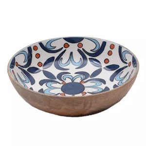 Cuenco de madera de color gris brillante, cuenco artesanal hecho a mano de almacenamiento de raíces naturales, cuencos para servir fruta y ensalada - Product Image 6