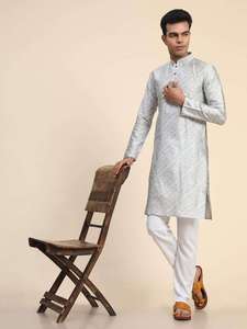 Ensemble Kurta Pyjama Royal pour Homme – Tenue Traditionnelle Élégante et Confortable, Idéale pour les Célébrations et les Occasions Spéciales - Product Image 4