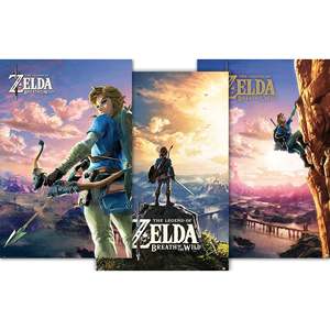 Ensemble de 3 affiches murales en papier style moderne The Legend of Zelda Breath of the Wild - Product Image 4
