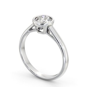 Conjunto de Bisel Redondo para Boda, Anillo de Compromiso con Diamante Crecido en Laboratorio, Joyería de Diseñador Clásico - Product Image 4