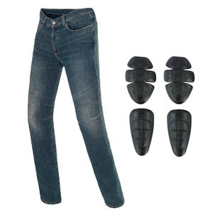 Pantalones vaqueros transpirables para montar en motocicleta, pantalones protectores para montar en motocicleta, pantalones transpirables para carreras de motos para hombre - Product Image 1