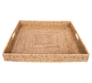 Marvelous Modern <b>Bamboo</b> Rattan Serving Tray Handmade Tableware for Storage Farmhouse Home Decor - Product Image 3