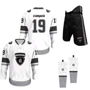 Maillots de hockey personnalisés OEM de qualité supérieure, légers, avec impression photo, vêtements de sport, broderie, sergé, sublimation, uniformes de hockey pour équipes - Product Image 3