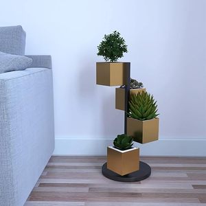 Meilleure vente support de plante en métal en forme d'escalier moderne à quatre niveaux unique décoration intérieure et extérieure à bas prix - Product Image 4
