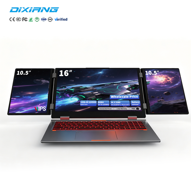 2026 Wholesale China Manufacturer Triple Display 16" Intel Core I5-12450H 32GB RAM 512GB SSD Business Laptop in Stock