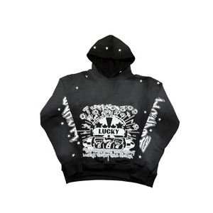 Ensemble de sweat-shirt à capuche et pantalon de survêtement personnalisé de haute qualité, vintage en détresse, sérigraphie délavée et délavée pour hommes - Product Image 4