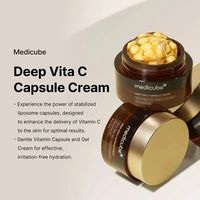 Crème en capsules Deep Vita C de Medicube 55g, soin coréen pour la peau, crème en capsules à la vitamine C, hydratant pour le visage, blanchissant, anti-âge, hydratant