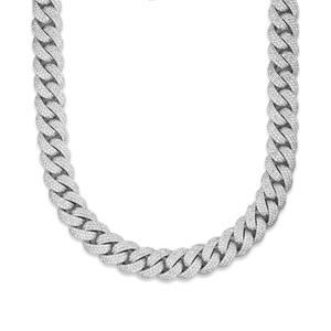 Heavy 10K Gold <b>Cuban</b> <b>Link</b> <b>Chain</b> with Lab Grown Diamonds Premium <b>Iced</b> <b>Out</b> Necklace Jewelry for Hip Hop Party & Luxury Fashion - Product Image 1