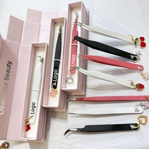 Pinces <span class=keywords><strong>à</strong></span> <span class=keywords><strong>épiler</strong></span> professionnelles en acier inoxydable, emballage personnalisé, logo privé, pointes en fibre, pinces <span class=keywords><strong>à</strong></span> <span class=keywords><strong>épiler</strong></span> pour extensions de cils - Product Image 6