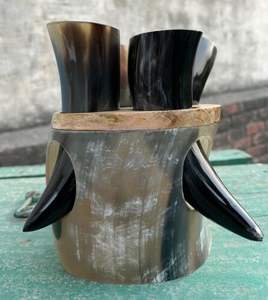 Traditional Norse <b>Viking</b> Drinking Horn Mug for Reenactment Authentic Handmade <b>Viking</b> Drinking Horn <b>Cup</b> for Beer at low cost - Product Image 2